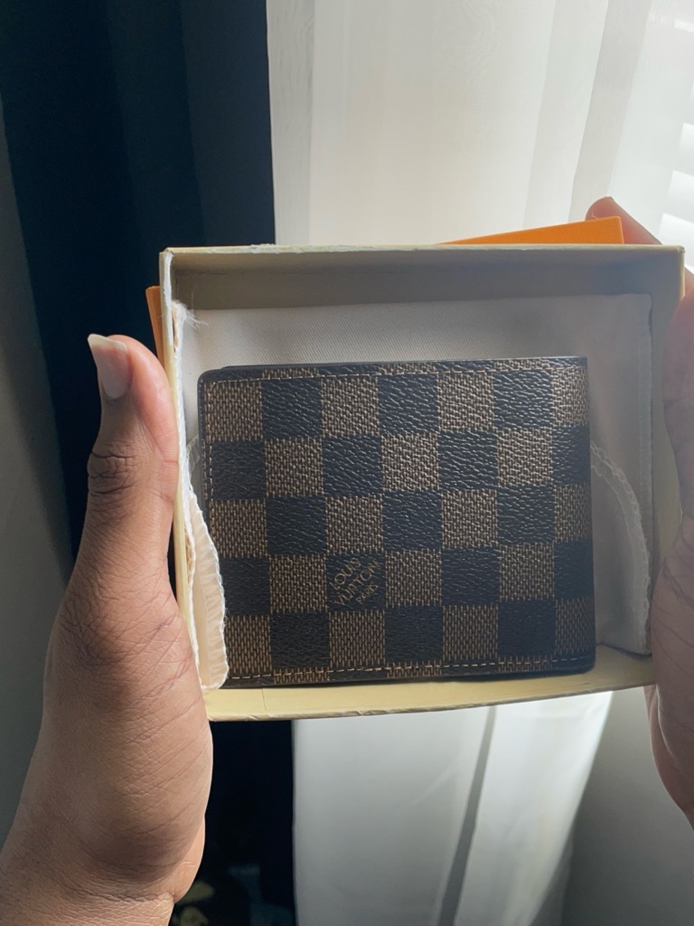 Louis Vuitton Damier Ebene Brown & Dark Brown Men's Bifold Wallet